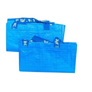 Lot of 2 NWT‎ IKEA FRAKTA Large Blue Shopping Bag (19 gallon; 21¾ x 14½ x 13¾ )